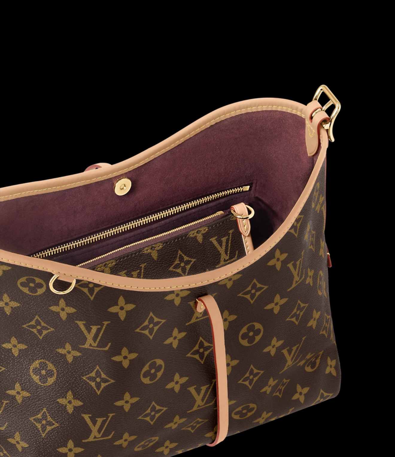 Louis Vuitton Carryall MM Monogram Canvas Hobo Bag - 图片 5