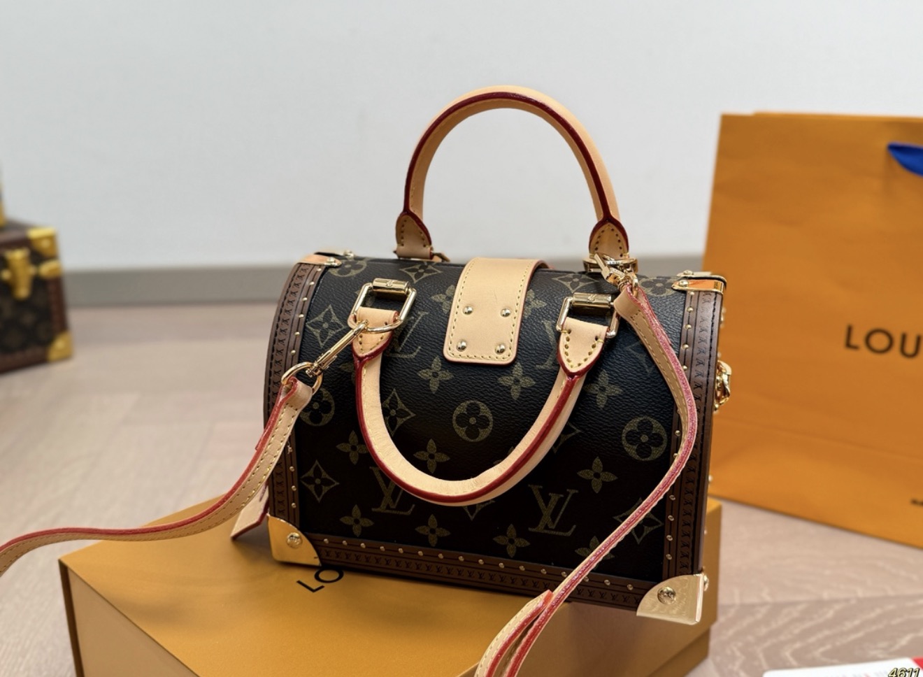 Louis Vuitton Speedy Trunk 20 Monogram Canvas Handbag - 图片 4