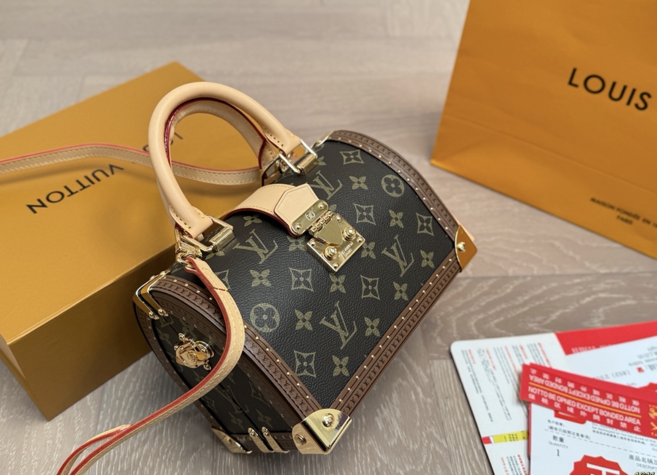 Louis Vuitton Speedy Trunk 20 Monogram Canvas Handbag - 图片 6