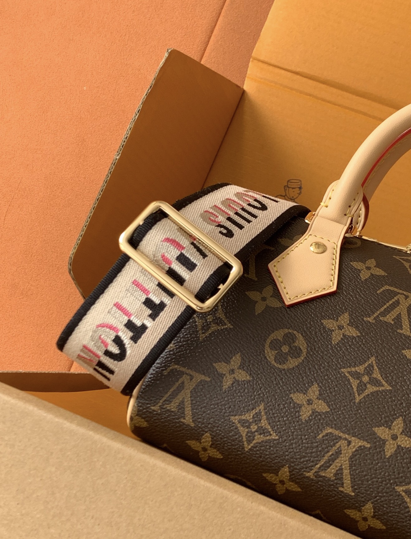 Louis Vuitton Speedy Bandoulière 20 Monogram Canvas Handbag with Embroidered Strap - 图片 5