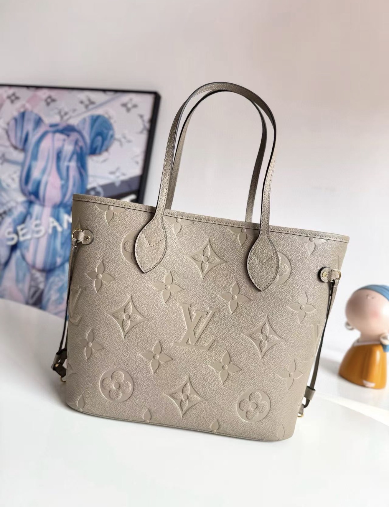 Louis Vuitton Neverfull MM Monogram Empreinte Leather Tote Bag - 图片 2
