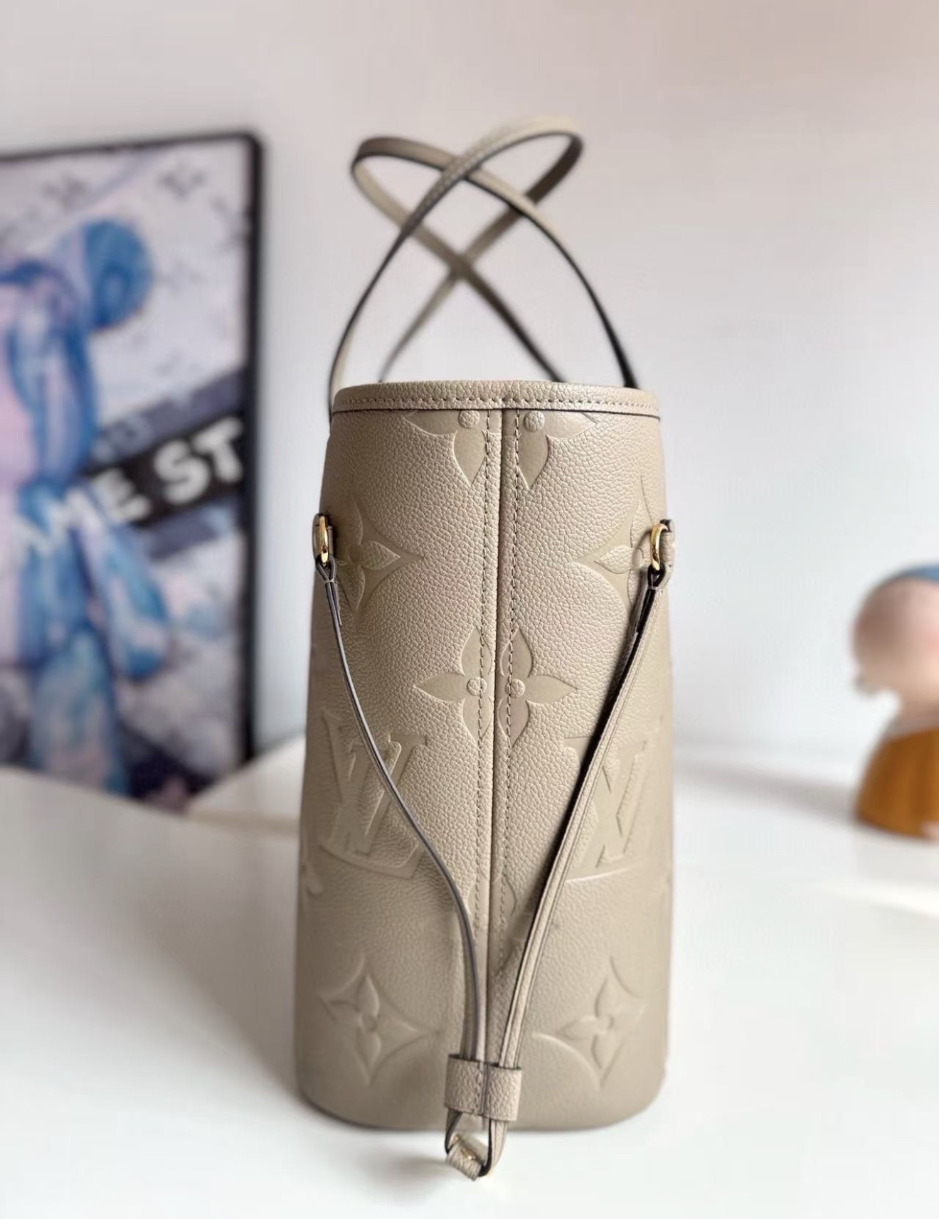 Louis Vuitton Neverfull MM Monogram Empreinte Leather Tote Bag - 图片 3